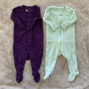 Primary sleeper two pack, in grape and mint.